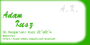 adam kusz business card